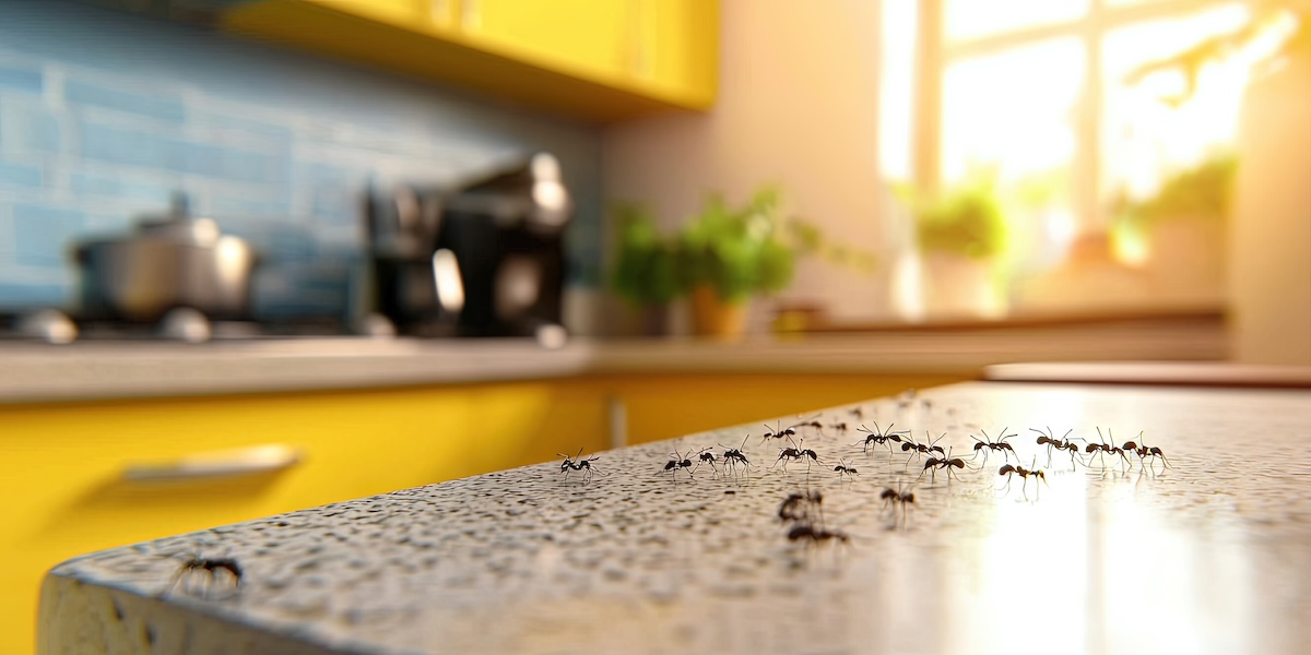 ants on kitchen counter